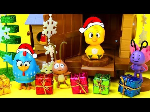 Galinha Pintadinha Presentes de Natal no Galinheiro Pintinho Amarelinho Brinquedos Surpresas