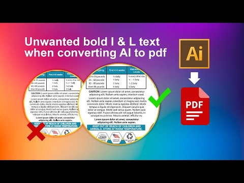 PDF Unwanted Bold Text Error in Adobe illustrator #illustrator #adobe