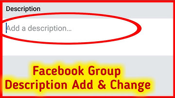 How to Add & Change facebook group description