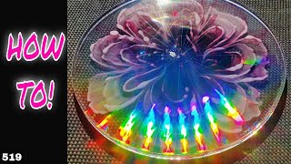 How To *Color Burst* Holographic Resin Flower Coasters