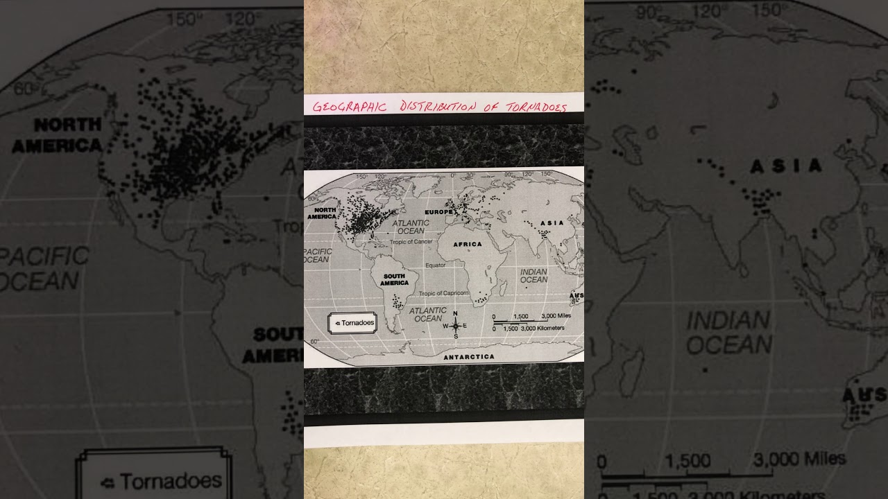 Geographic Distribution of Tornadoes Worldwide