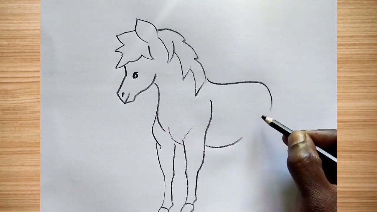How To Draw A Horse Step By Step Easy Video Drawing Art