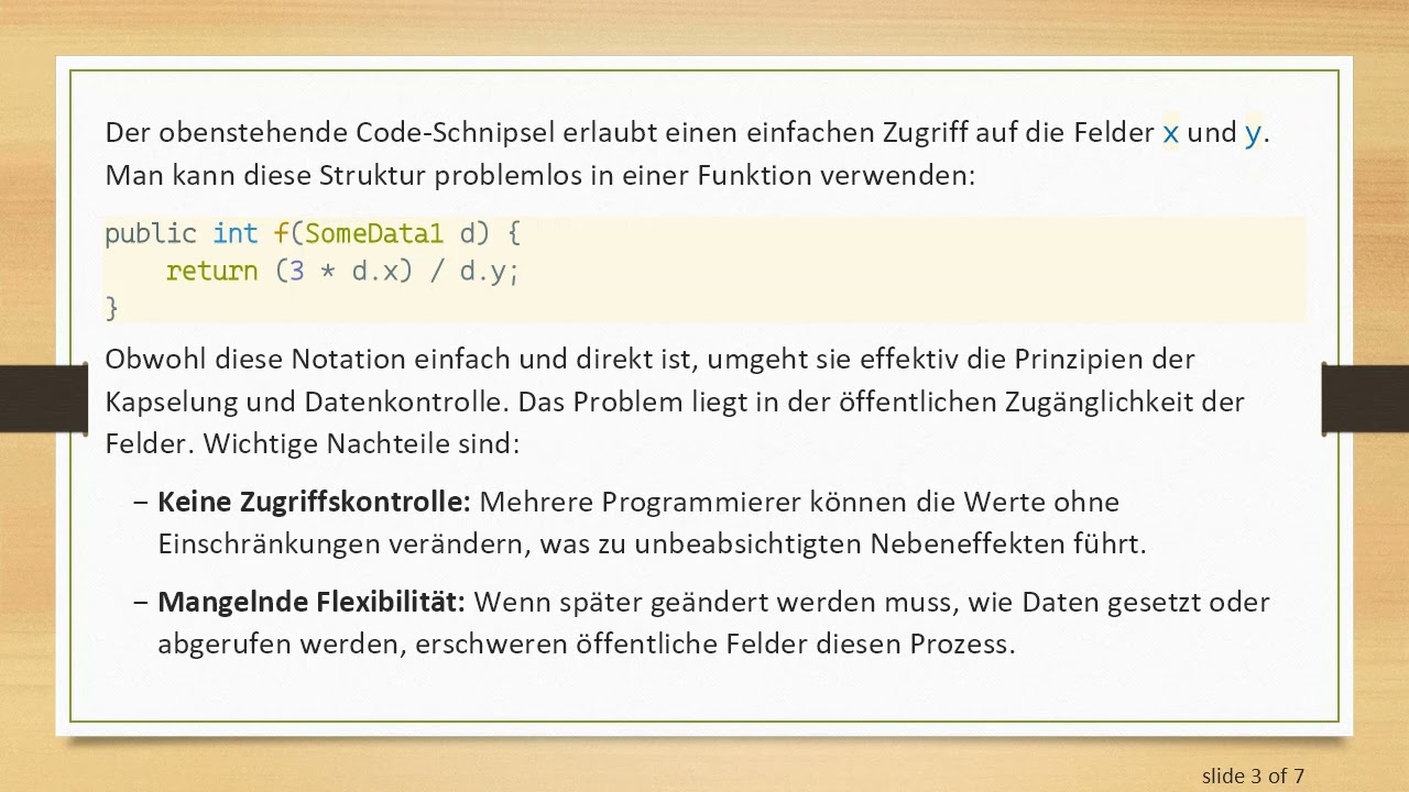 Den Java-Weg verstehen: Sind struct-ähnliche Objekte akzeptabel?
