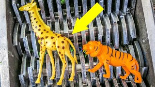 Shredding Safari Animals In Recycling Machine Cool Experiment