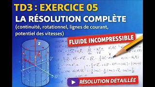 TD3 – Exercice 05 : Résolution (continuité, rotationnel, lignes de courant, potentiel des vitesses)