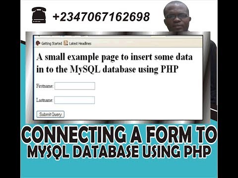 html016; connecting a form to mysql database using php