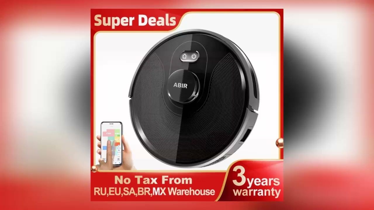 Robot vacuum cleaner ABIR X8, Smart Home Appliance,TOF Wisdom, Zone Sweeping, Restrict