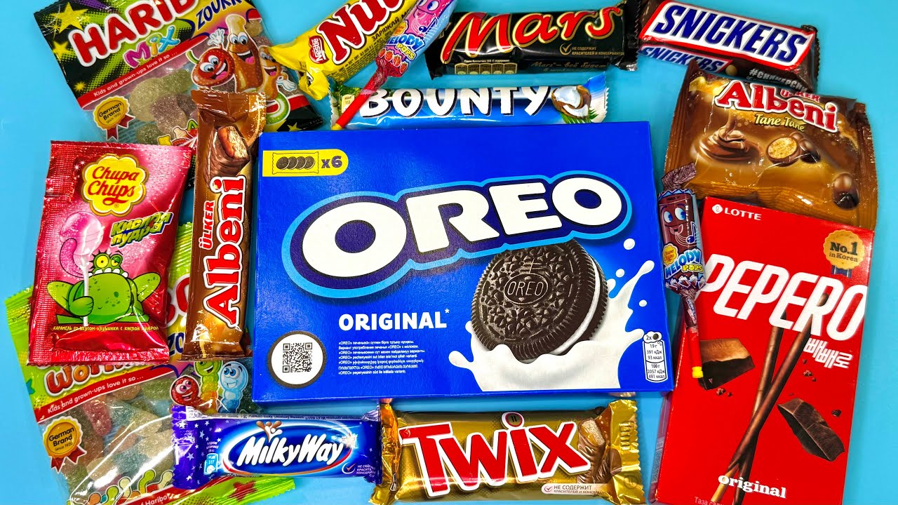 ASMR Satisfying Candy Sounds 🍬 Haribo, Oreo, Snickers, Mars, Twix & Bounty | No Talking 