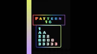 Pattern 16 || Number and Alphabet pattern || C program #shorts #coding #programming #code 16 Programming For Beginners C Language Pattern Printing Alphabet P Using C Code Coding