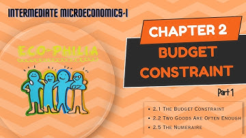 CH 2 | BUDGET CONSTRAINT | 2.1 BUDGET CONSTRAINT | 2.2 TWO GOODS ARE OFTEN ENOUGH | 2.5 NUMERAIRE |