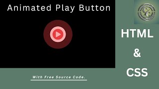 Animated Play Button Design with HTML & CSS  |  Pure CSS