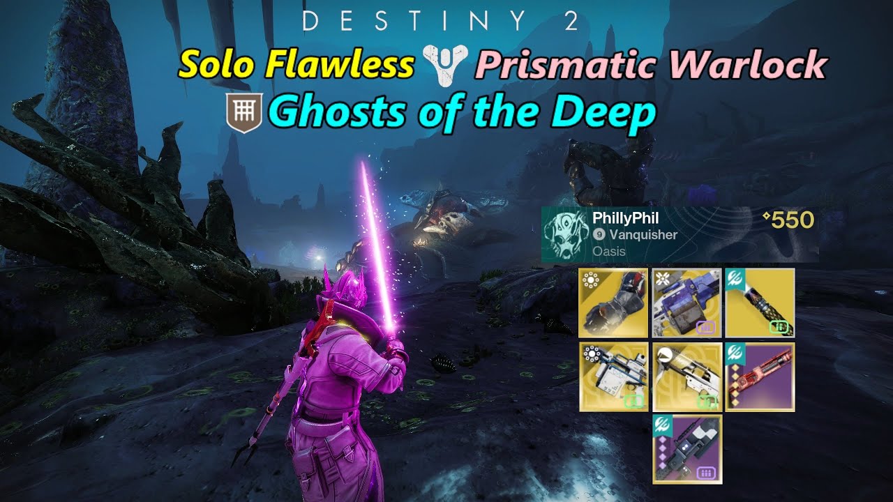 Ghosts of the Deep Solo Flawless, Prismatic Warlock (Destiny 2: Renegades)