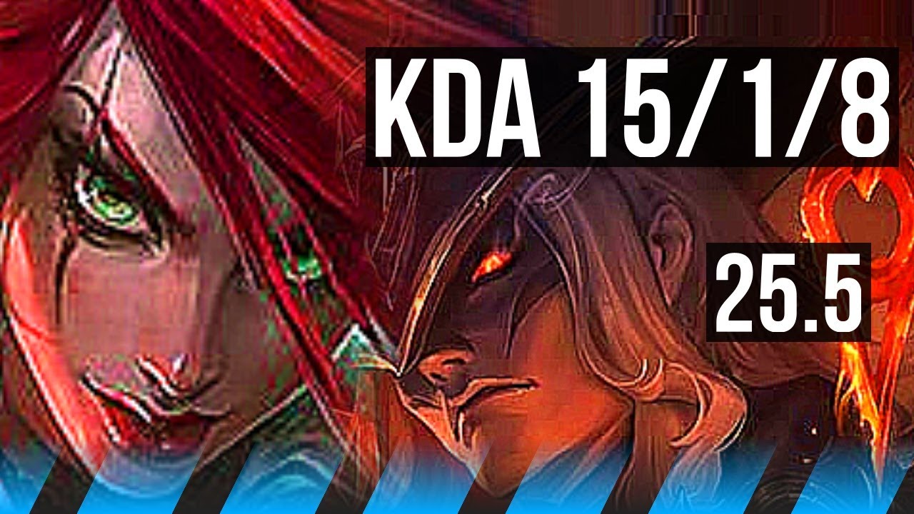 KATARINA vs YONE (MID) | 15/1/8, Legendary | KR Master | 25.5