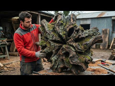 Everyone Thought This Rotten Tree Stump Was Trash… Until a Craftsman Saw Art Inside