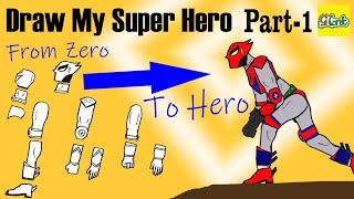 (Part-1) Drawing Superhero Character | Hand Drawing - Editing - Animation screenshot 5