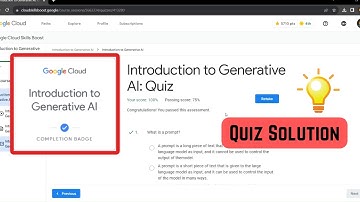 Quiz Solution: Introduction to Generative AI          #googlecloud #googlecloudskillsboost #arcade