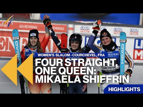Video Thumbnail: Four Straight, One Queen: Mikaela Shiffrin | Highlights | FIS Alpine