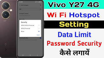 Vivo Y27 Wi Fi Hotspot setting ll Wi Fi Hotspot Password (Security)  kaise lagaye Vivo Y27