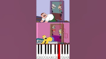 THE SIMPSONS VS FAMILY GUY GET ABSTRACTED COMPARISON (@badmryogurt) - Octave Piano Tutorial