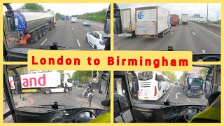 London to Birmingham by bus, 4K