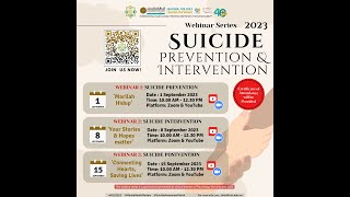 Webinar Series 2023 Part 1: Suicide Prevention