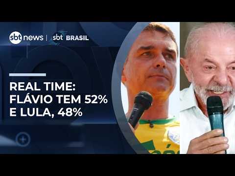 Real Time: Flávio Bolsonaro has 52% of voting intentions, and Lula, 48% | #SBTBrasil