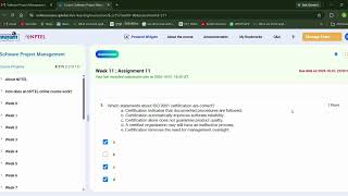Software Project Management Week 11 Assignment Answers 2026 | NPTEL July 2026 | NPTEL Assignment