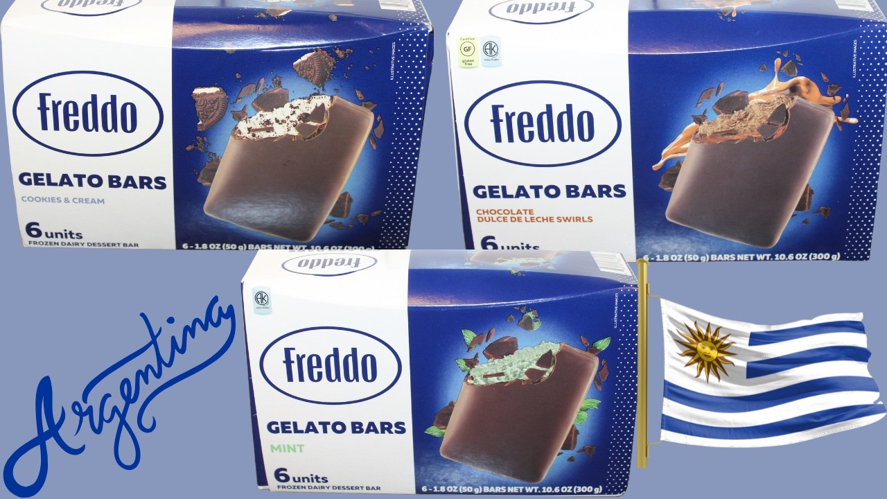 Freddo Gelato Bars: Cookies & Cream, Chocolate Dulce De Leche Swirls & Mint Review