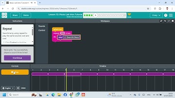 Lesson 10 Music Lab Intro Tutorial 5 Express Course  code org  #Coding #Gmaing #Website