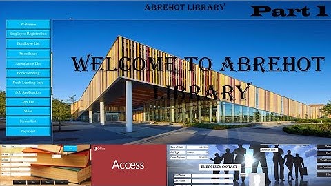 Library Database Managment System Using MS ACCESS Part 1