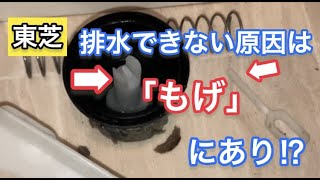東芝：ドラム式洗濯機：排水できない原因はもげにあり⁉東芝の排水不良はホコリが原因ではないことがあります。これ以外にもマスクが詰まることもあり！＃東芝ドラム式洗濯機排水できない　＃江戸川クリーンサポート