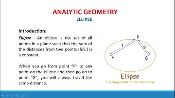 Analytic Geometry: Conic Section - Ellipse