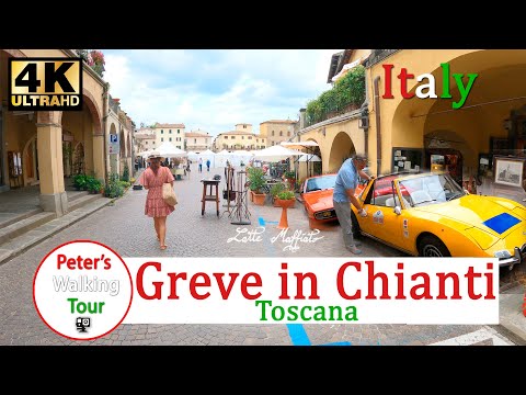 Greve in Chianti, Tuscany, Italy Walking Tour 2021 4k