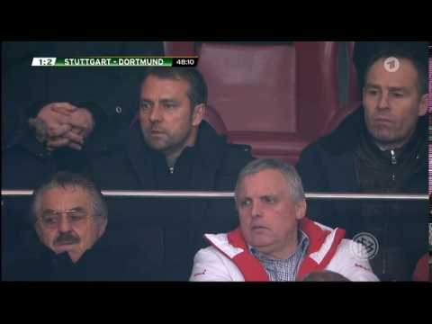 Hansi Flick at VfB Stuttgart v Borussia Dortmund - DFB Pokal 2015/16
