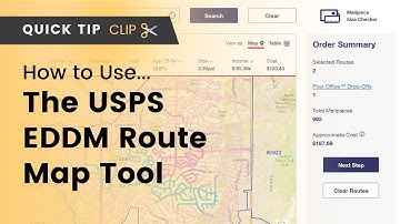 QUICK TIP - How to Use the USPS EDDM Route Map Tool