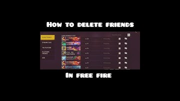 How 👍to delete friends in free fire
