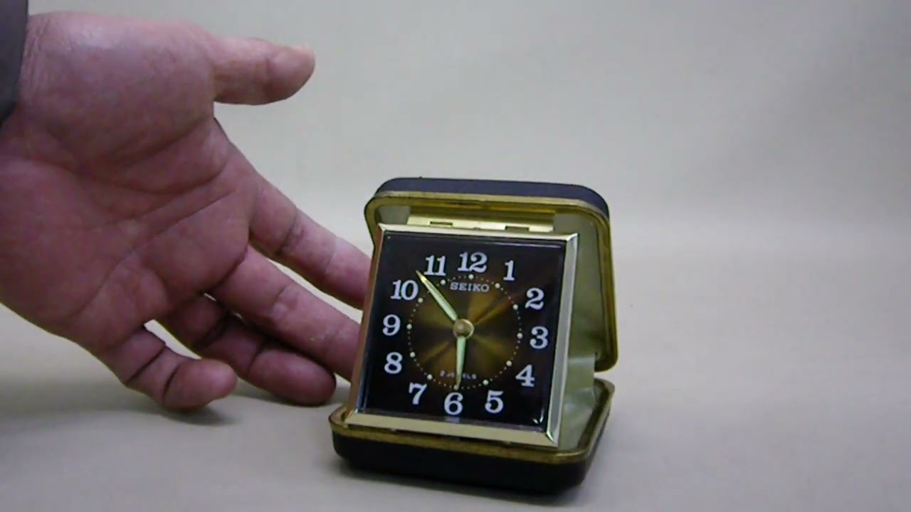 SEIKO 2JEWELS トラベルクロック 目覚まし時計 置き時計 手巻き 機械式