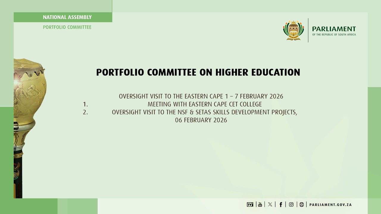 Portfolio Committee on Higher Education Oversight Visit To The Eastern Cape, 6 February 2026