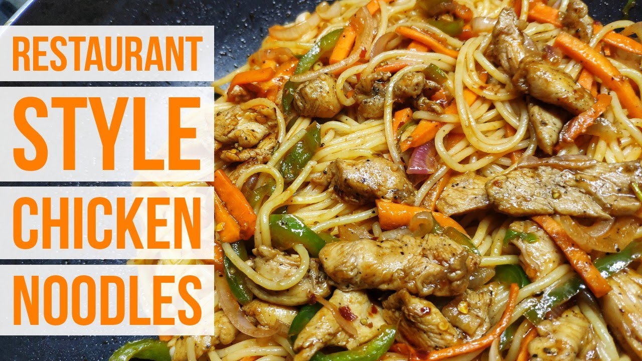 Chicken Noodles Recipe Chicken Noodles Banane Ka Tarika Chinese Noodles Golden Kitchen