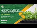 Mass Propagation Techniques and Protocols for Selected Lowland and Indigenous Vegetables