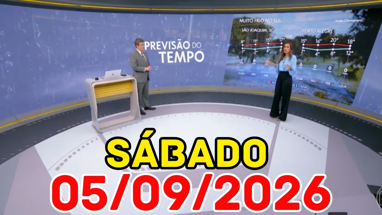 ATENÇÃO: Temporais, Chuva Intensa e Frio Extremo Mudam o Tempo | Previsão do Tempo Jornal Hoje 05/09