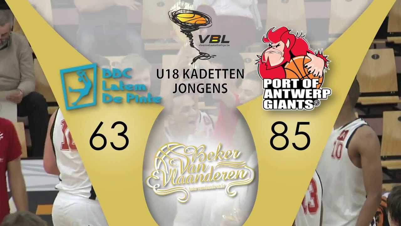 BVV 2014 U18 Jongens BBC LatemDe Pinte vs Port of Antwerp Giants YouTube