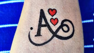 Very beautiful and very simple A letter tattoo | A letter tattoo | make A letter tattoo