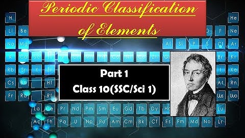 Periodic Classification of ELEMENTS. #Class10/Sci1 #Dobereiner’s Triads .