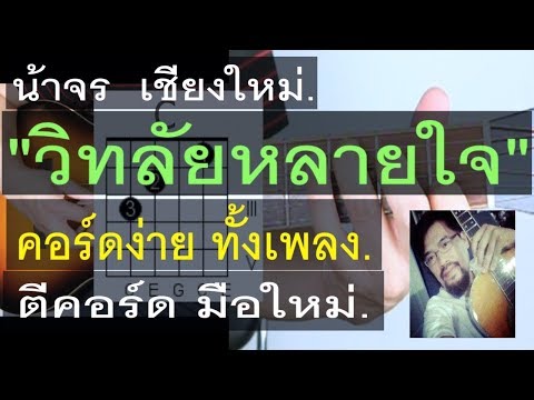 สอนกีต้าร์ " วิทลัยหลายใจ " คอร์ดง่าย มือใหม่ ตีคอร์ด - น้าจร เชียงใหม่ (วิด ไฮเปอร์) cover