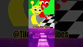 Sprunki Race in Tiles Hop #shorts #tilesgop #coffindance #pawpatrul #musicgame #tileshop #puzzle
