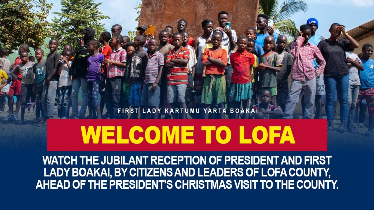 ARRIVAL AND RECEPTION OF PRESIDENT AND FIRST LADY BOAKAI IN LOFA FOR CHRISTMAS.