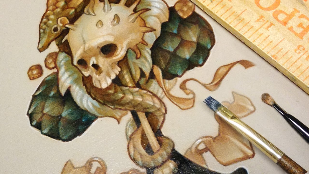 Painting Process: Ace of Clubs - Painting Process: Ace of Clubs