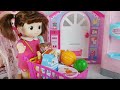 Princess Bed and ice cream refrigerator Baby Doll toys Play 아기인형 공주 침대 아이스크림 냉장고 뽀로로 장난감놀이 - 토이몽