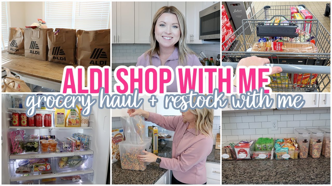 ALDI SHOP WITH ME + WEEKLY GROCERY HAUL REFRIGERATOR AND PANTRY
